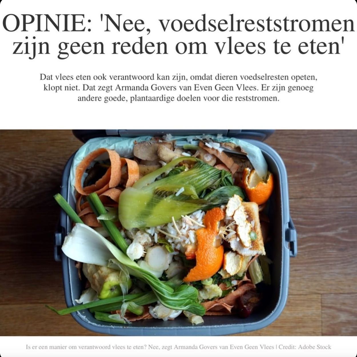 Stukje geschreven voor @change__inc. "Door over te stappen op plantaardig voedsel, zorg je ervoor dat er minder dieren gefokt worden die broeikasgas en ontlasting produceren. Maar je zorgt er dus ook voor dat voedselreststromen efficiënter worden ingezet. Win-win." 🌍 De @uniwageningen zaait regelmatig verwarring, ten behoeve van de veehouderij. Soms mag ik het gecreëerde misverstand rechtzetten. Zoals in dit artikel. 🙏😎 #savetheplanet #govegan #klimaatverandering #klimaat #duurzaam #duurzaamheid #duurzaamleven